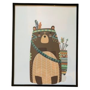 Adorable framed tribal animal print